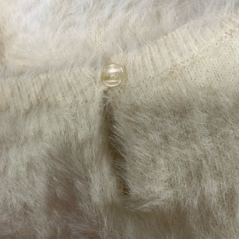 Anthropologie NWT Rosie Niera Aubade Pullover Fuzzy IVORY Sweater.Size Small - Picture 12 of 16